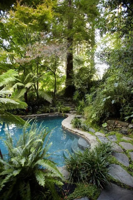 Guarantee the feeling of vacations at a tropical destination. Get your bathing suit ready, we are going to take you on a trip to tropical swimming pool designs, and you will find yourself choosing one for your yard. Go to backyardmastery.com for more ideas.