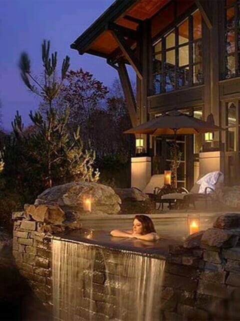 You can combine your favourite outdoor spas and hot tubs into your private relaxing area and your garden and create a little secret haven just outside your place.