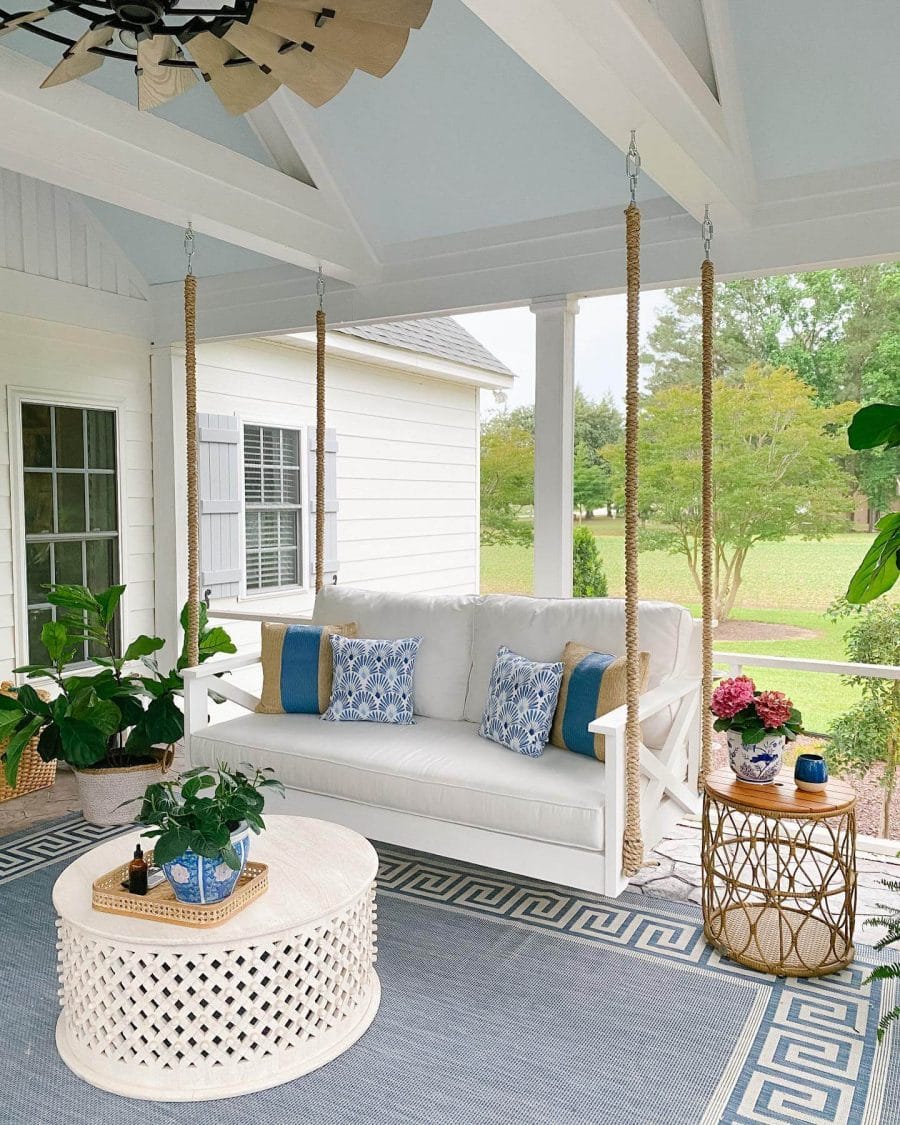 Simple and elegant back porch design ideas for a serene outdoor retreat. Click to transform your space into a peaceful haven!